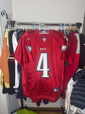Kevin Kolb #4 Reebok NFL Philadelphia Eagles On-Field Red Jersey Size Medium